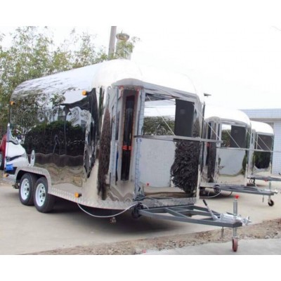 unique design food truck with 50mm thickness insulation inside the wall/the shell made of galvanized steel pipes