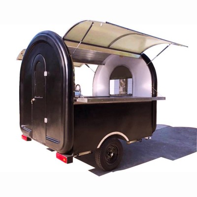 Coffee Cart Concession Trailer,Stainless Steel Mobile Trailors Food Truck Mobile Food Cart,Electric Food Bicycle Trailer