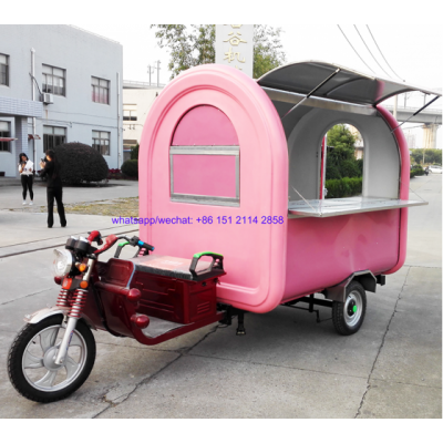 Electric Tricycle Food Vending Cart/mobile Street Food Trailer/food Processing Machine Ice Cream Food Cart For Sale