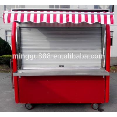 HOT SALES BEST QUALITY street mobile food truck 2016 New Designed FIBER GLASS ICE CREAM CREPE HOT DOG CART, FOOD TRUCK WITH CE