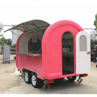 Shanghai zhicheng Factory Direct Sell Mobile Hot Dog Cart Kiosk For Sale Fast Food Trailer